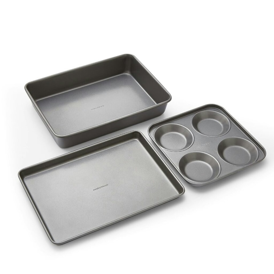image 1 of Morphy Richards Yorkshire Pudding Tray, Oven Tray and Roasting Tin Set