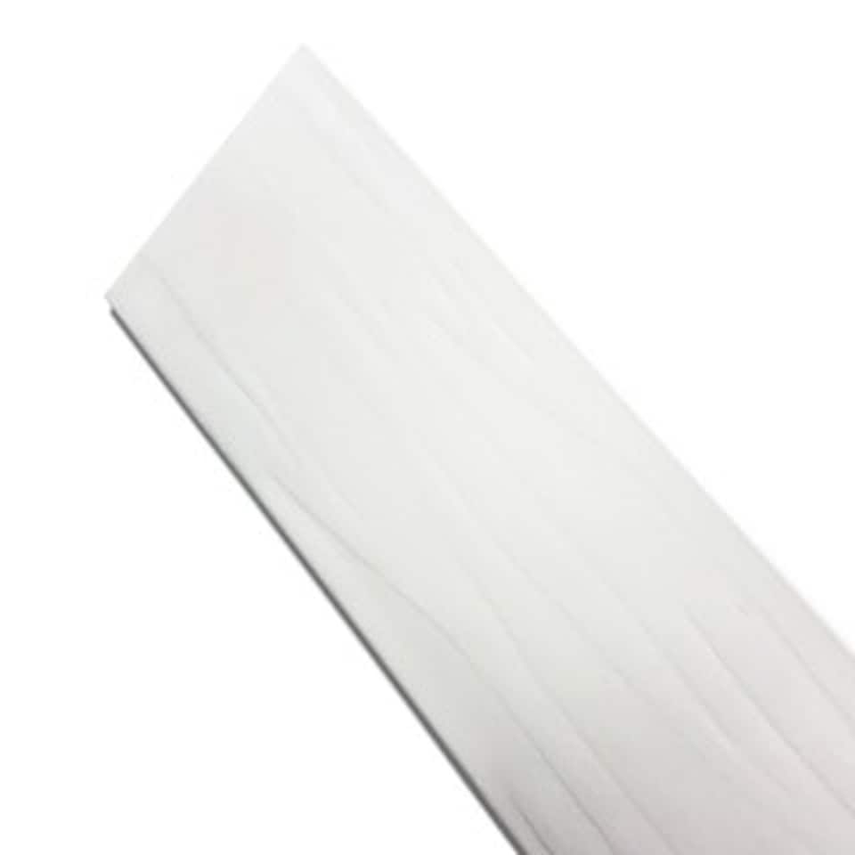 image 1 of 120cm White Faux Wood Venetian Blind With Strings 210cm Drop White | White