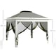 image 9 of Outsunny Pop Up Gazebo Height Adjustable Canopy Tent w/ Carrying Bag, Dark Grey | Grey | Dark Grey