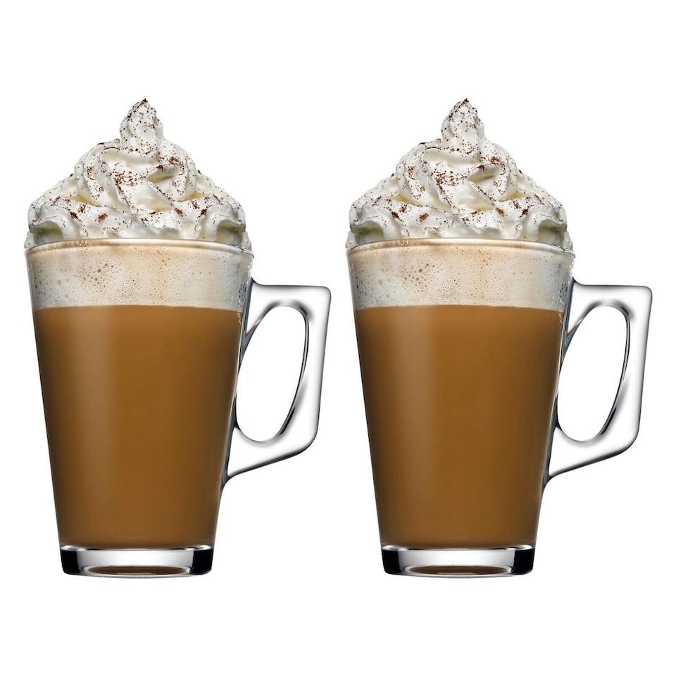 image 1 of Pasabahce Glass Coffee Mugs | Clear | 2