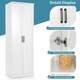 image 7 of COSTWAY Wooden Storage Cabinet with 2 Doors and Adjustable Shelves White