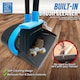 image 4 of Long Handled Dustpan and Brush Set Upright Sweeping Broom with Built-In Bristle Cleaner