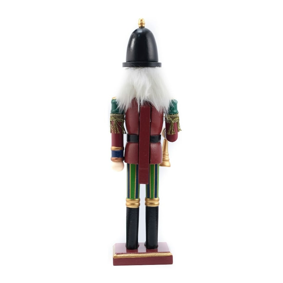 image 1 of Living and Home Wooden Nutcracker Soldier Figurine Christmas Ornament