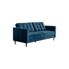 Furniturebox Jolene 3 Seater Navy Blue Velvet Sofa
