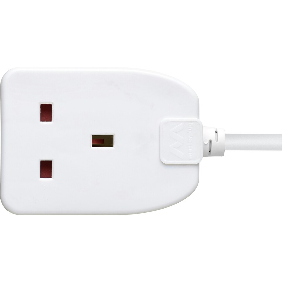 image 1 of Masterplug Single Socket Extension Lead with 5m Cable 13A White