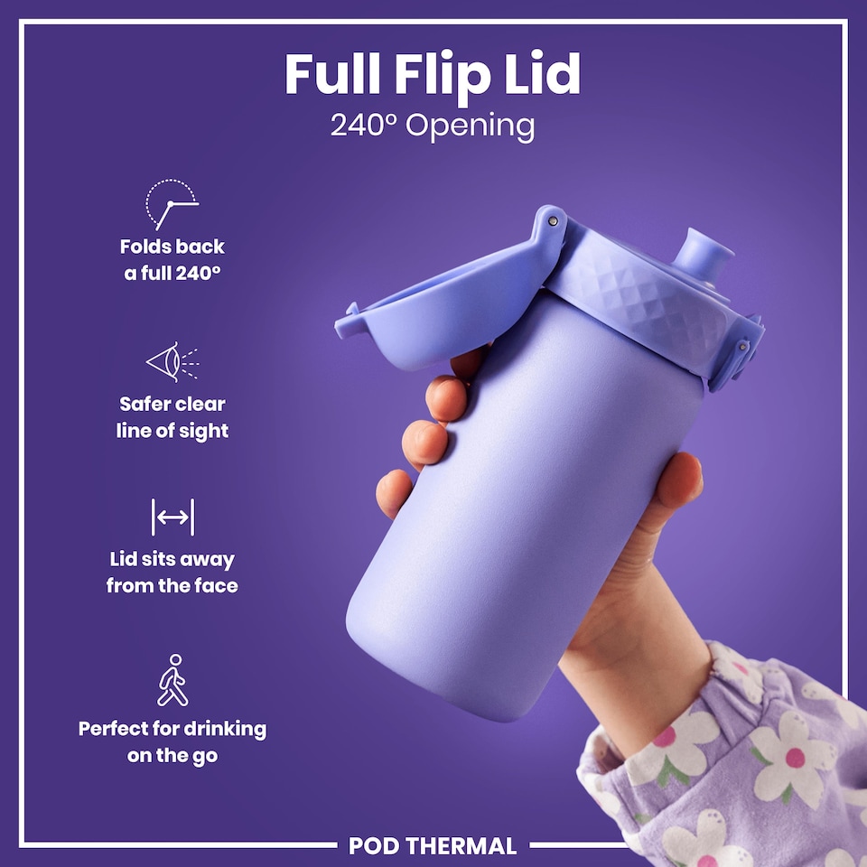 image 1 of Leak Proof Water Bottle, Vacuum Insulated, 320ml (11oz) | Purple | Periwinkle | One Size