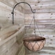 image 7 of Tom Chambers Black Lattice Metal Garden Patio Flower Wall Hanging Basket with WaterSave Coco Fibre Liner 35cm - Without Bracket | Black | Black