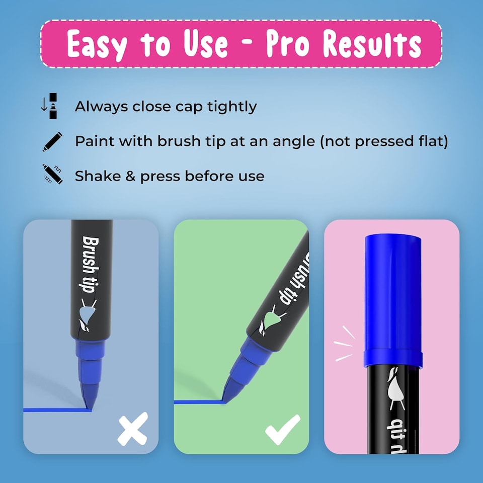 image 1 of Desire Deluxe Acrylic Paint Pens for Rock Painting, Stone, Ceramic, Glass, Wood, Canvas – Set of 26 Non Toxic Water Based Markers - Great Artists Painting Supplies