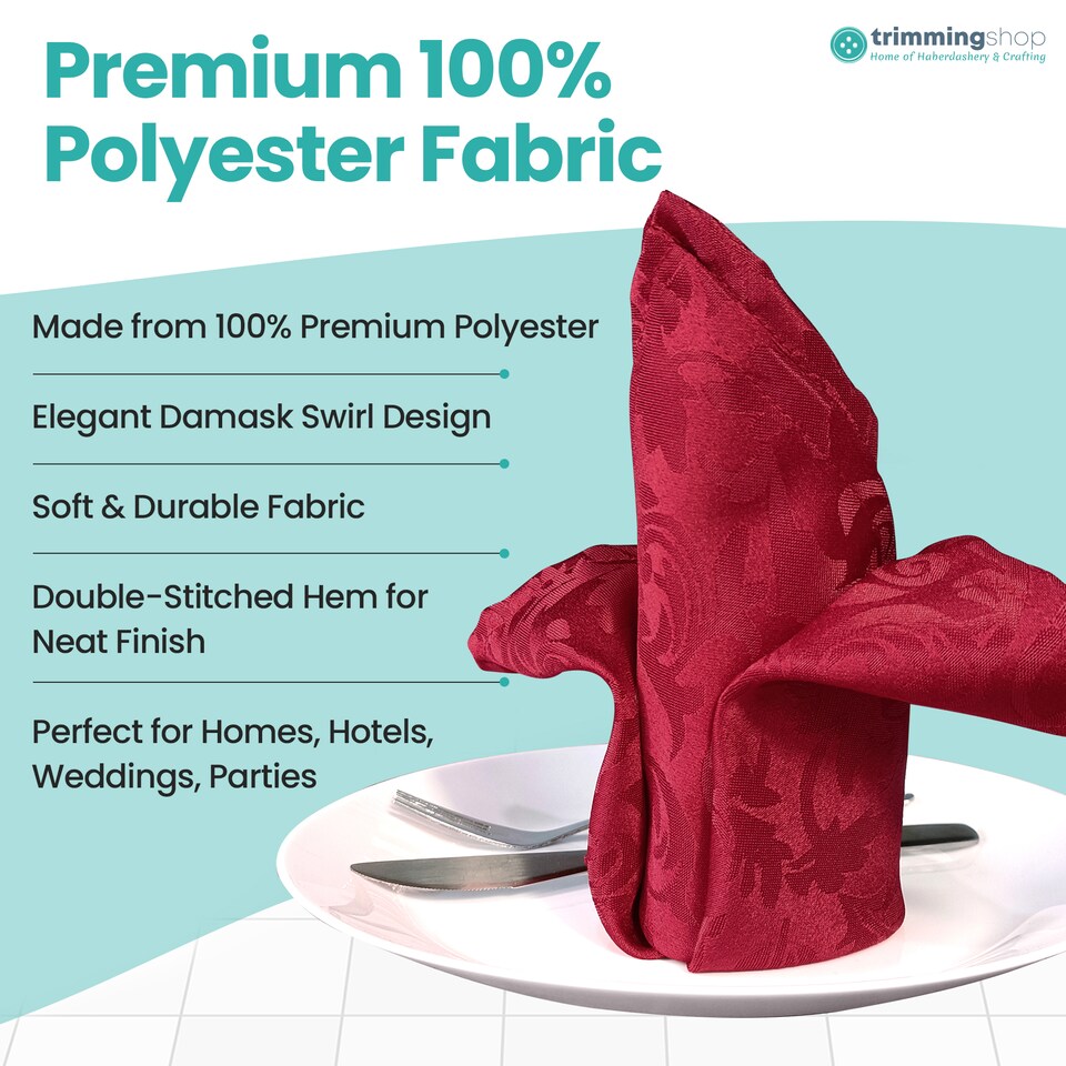 image 1 of 100% Polyester Christmas Napkins Cloth Table Napkins - 20 Inch