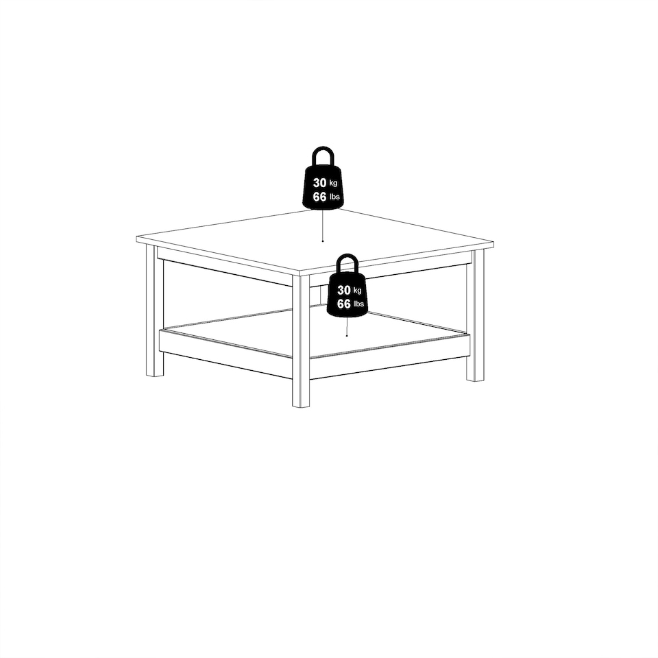 image 1 of Barcelona Coffee Table in White
