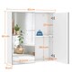 image 3 of Yaheetech 2-Tier Wall-Mounted Storage Cabinet with Double Mirrored Doors White | White
