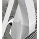 image 3 of Furniturebox Atlanta Chrome Metal And White High Gloss 4 Seater Dining Table