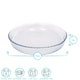 image 6 of Argon Tableware Optical Round Glass Oven Dish - 26cm x 26cm | Clear | Clear | 26cm x 26cm