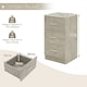 image 2 of COSTWAY NightStand 3-Drawer Chest Storage Organizer Grey Grey
