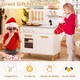 image 7 of COSTWAY Kids Kitchen Playset Toddler Pretend Play Kitchen w/Cooking Sounds-White