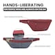 image 3 of CabinZero Bum Bag 2L, Anti-Theft RFID Blocking Travel Hip Pack | Red | Napa Wine