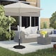 image 2 of Outsunny 18kg Patio Parasol Base Concrete Outdoor Umbrella Stand Holder Black