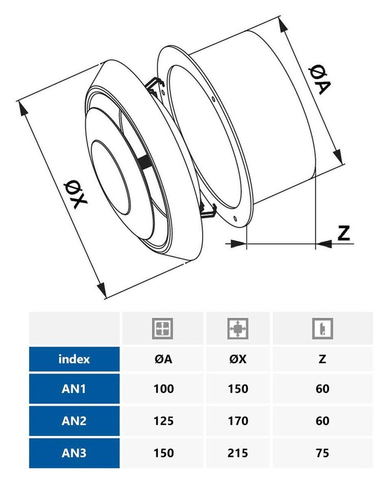 image 1 of Ceiling Air Diffuser Extraction Ventilation Exhaust Cap Circle Air Vent 125mm | White