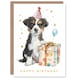 image 1 of Cute Pet Puppy Party Hat Balloon Girl Boy Daughter Son Birthday Card