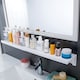 image 2 of Living and Home Self-Adhesive Waterproof Shower Shelf Rack for Bathroom, White