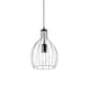 image 1 of Ampolla 1 Light Ceiling Pendant Matt Black Cage Style, E27
