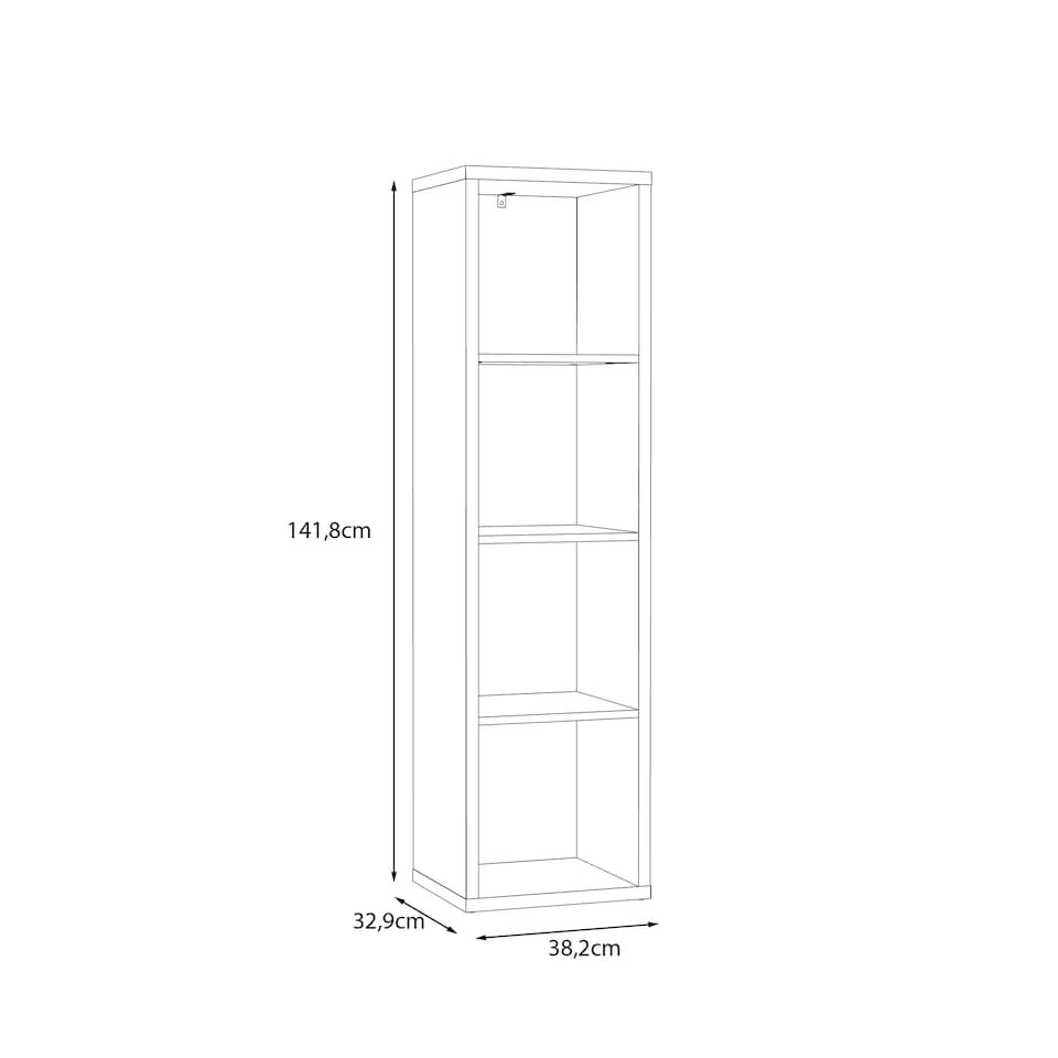 image 1 of Mauro 3 Shelves Storage Unit in Sand