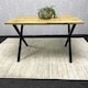 image 6 of Wooden Dining Table With Metal Legs for Dining, Work, or Study Brown