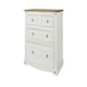image 1 of Core Products Corona White, 2+2 Drawer Chest H103.8cm x W91cm x D47cm White
