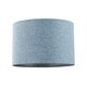image 1 of Contemporary and Sleek Blue Nova Plain Linen Fabric Drum Lamp Shade 60w Maximum | Blue | 12"