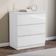 image 6 of Vida Designs Glinton 3 Piece FSC Certified Bedroom Set (2 Drawer Bedside Chest, 3 Drawer Chest, 2 Door 2 Drawer Wardrobe), White White | White