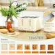 image 5 of HOMCOM 1.7L Kettle and Toaster Set with Defrost Reheat and Crumb Tray Beige