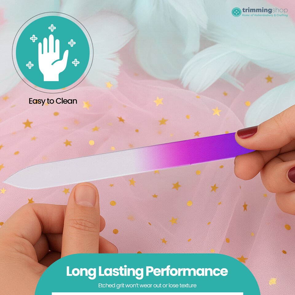 image 1 of Pink Glass Nail File Set, Gel & Acrylic Nails - 3pcs