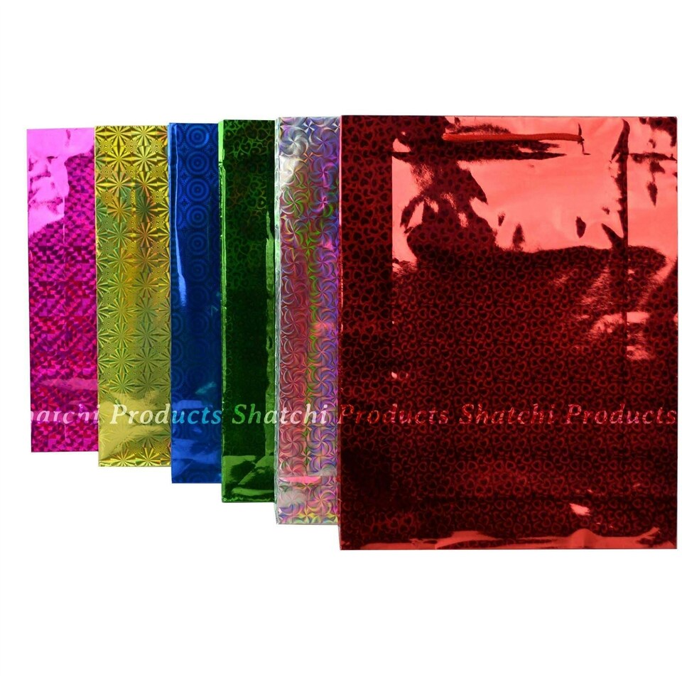 image 1 of 4 Assorted Large Holographic Decorative Paper Gift Bags Multi