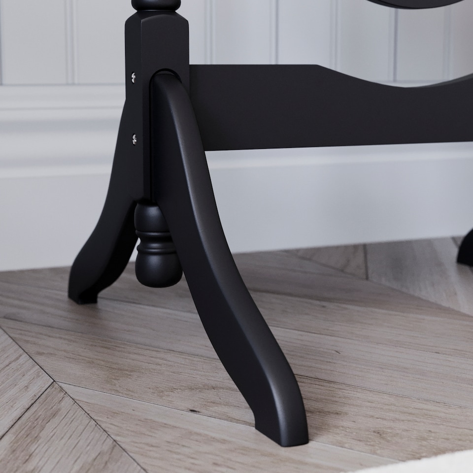 image 1 of Vida Designs Nishano Oval Cheval Mirror Freestanding Rotating Vanity Mirror, Black