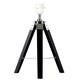 image 2 of ValueLights Modern Black Wood And Silver Chrome Tripod Table Lamp Base