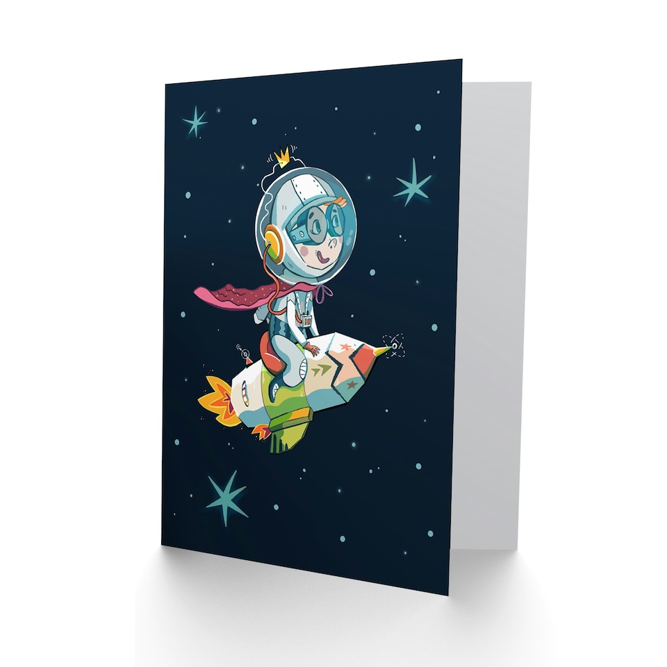 image 1 of Super Astronaut Kid Space Kids Birthday Child Kids Card