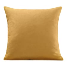 Plain Chenille Velvet 45cm x 45cm Ochre Cushion Set of 4 | Yellow | 45cm x 45cm x 10cm | 4