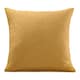 image 1 of Plain Chenille Velvet 45cm x 45cm Ochre Cushion Set of 4 | Yellow | 45cm x 45cm x 10cm | 4