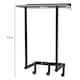 image 2 of Levede Towel Rack Wall Mounted Shelf Bathroom Storage Holder with Hooks Black