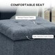 image 4 of HOMCOM Foldable Sherpa Fleece Storage Ottoman, 38 x 38 x 38 cm Blue
