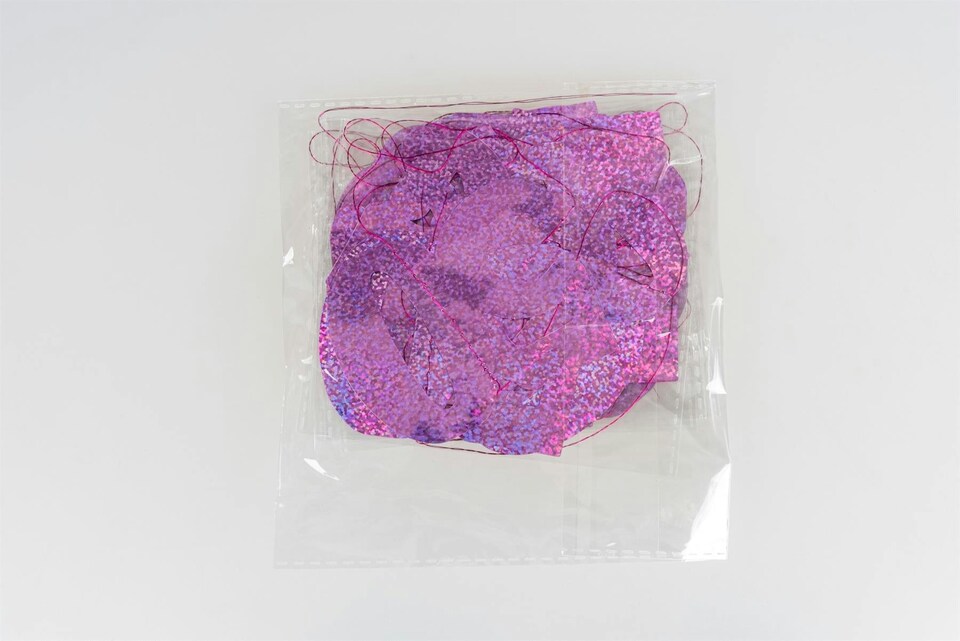image 1 of 50th Glitz Pink Foil Hanging String Decorations Pack of 6 | Pink