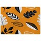 image 1 of doodle leaves (Rug) Orange | XL: 160x230cm