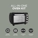 image 4 of DMD 35L Mini Oven with Dual Hot Plates, 100-250°C Temperature Control, 120min Timer, Wire Rack and Baking Tray