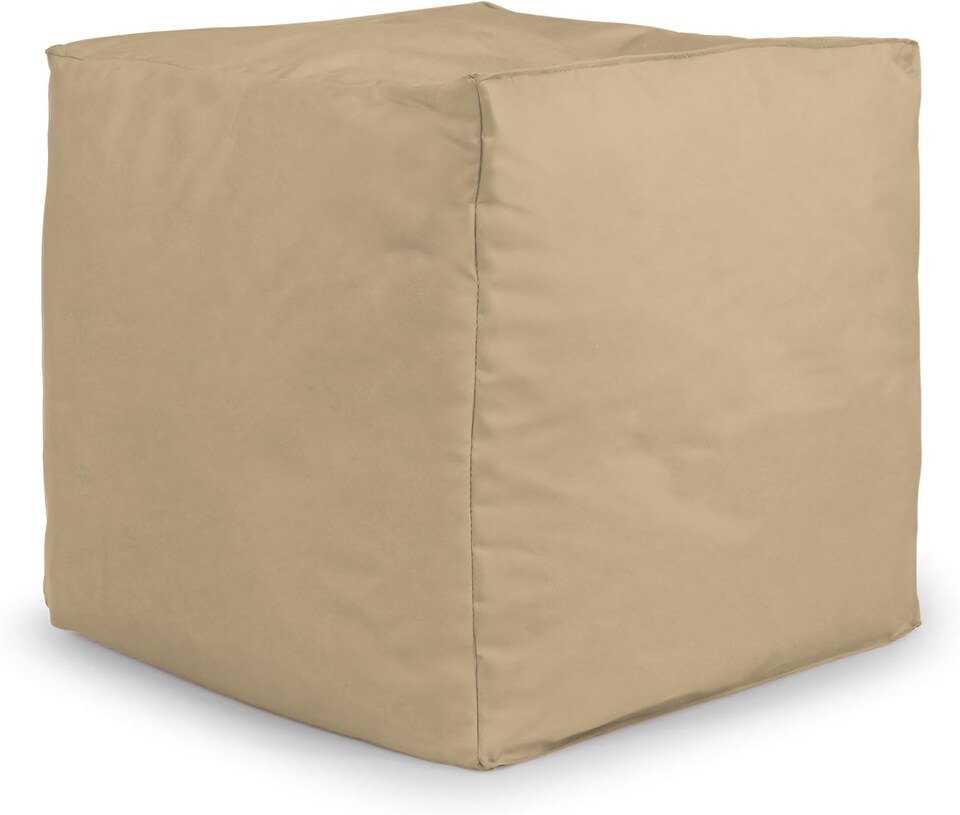 image 1 of Outdoor Bean Bag Footstool Pouffe Water-Resistant 40x40cm | Sand