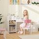 image 2 of AIYAPLAY Kids Desk and Chair Set, Toddler Table and Chair Set | White