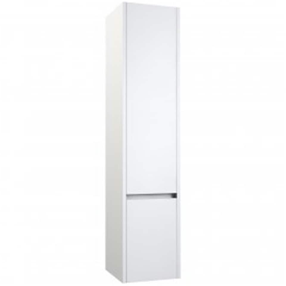 image 1 of Bathroom Wall Mounted Tall Storage Unit 350mm Wide - White - (Urban) - Brassware Not Included | White | White | 1