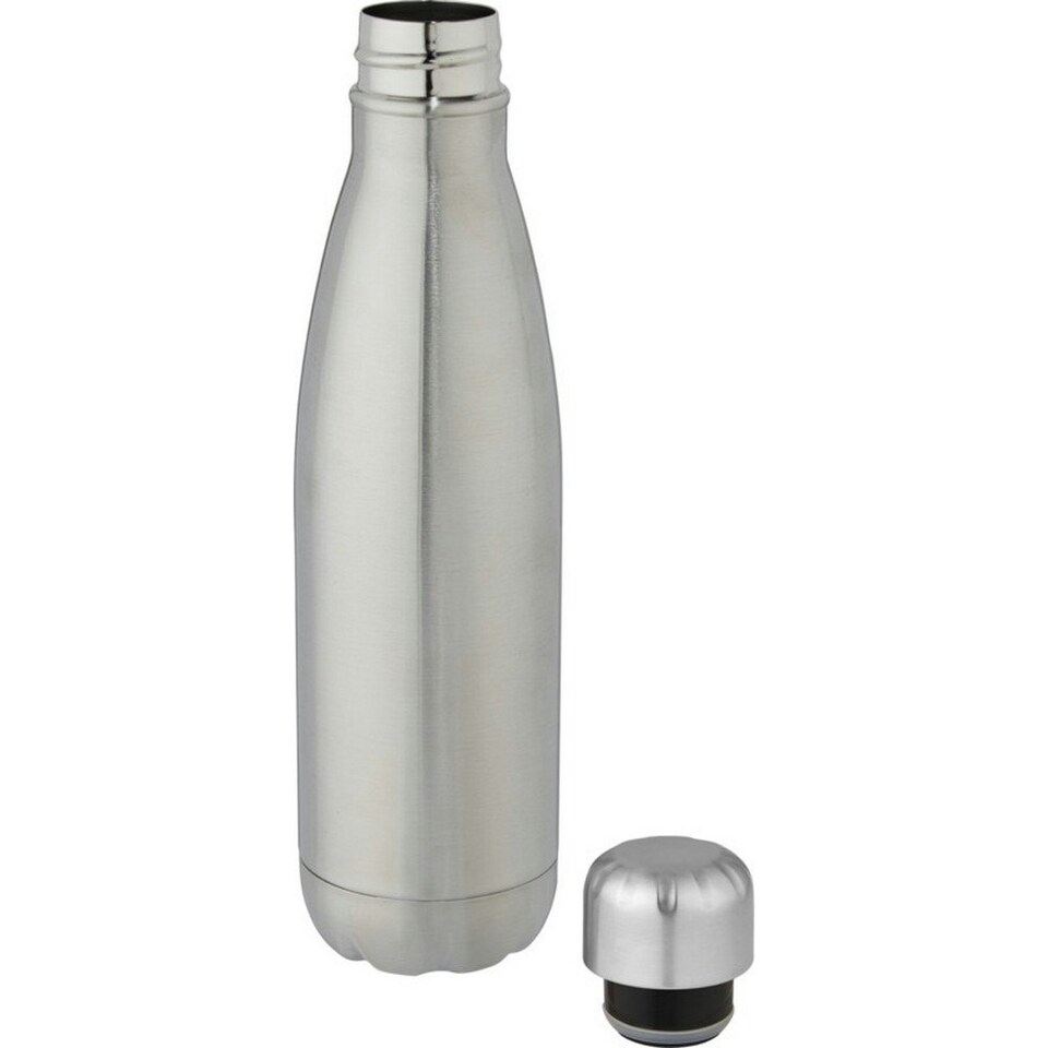 image 1 of Cove Recycled Stainless Steel 500ml Insulated Water Bottle - Silver - One Size