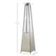 image 10 of Outsunny 10.5KW Propane Patio Heater Freestanding Pyramid Gas Outdoor Tower Heater Warmer with Wheels, Rain Cover, Regulator and Hose - Silver