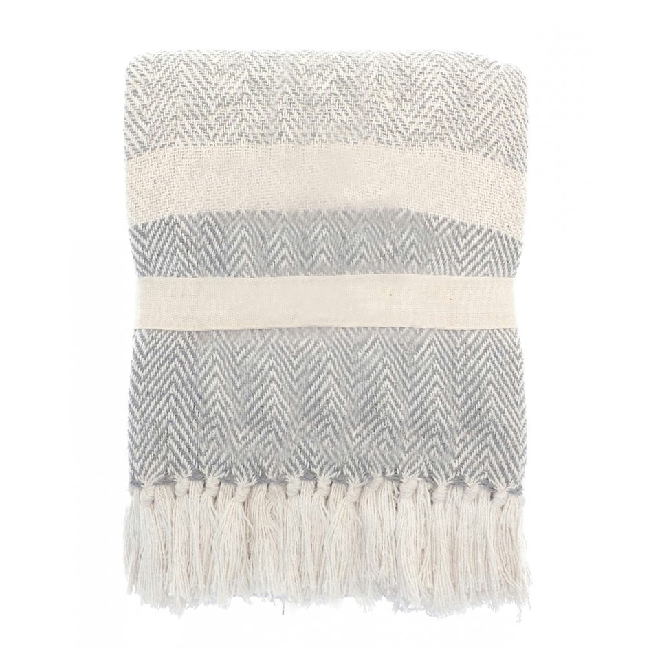 Home & Living Izzy Recycled Throw - Grey - One Size