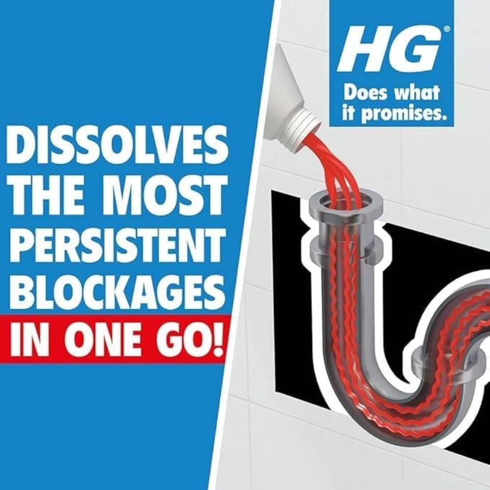 image 1 of HG drain and plug unblocker 0.5L -- 2 Pack